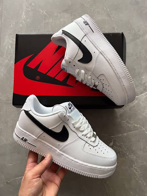 Kin Nik White Black Tick Force Shoes Sneakers (Genuine Leather) 7724100