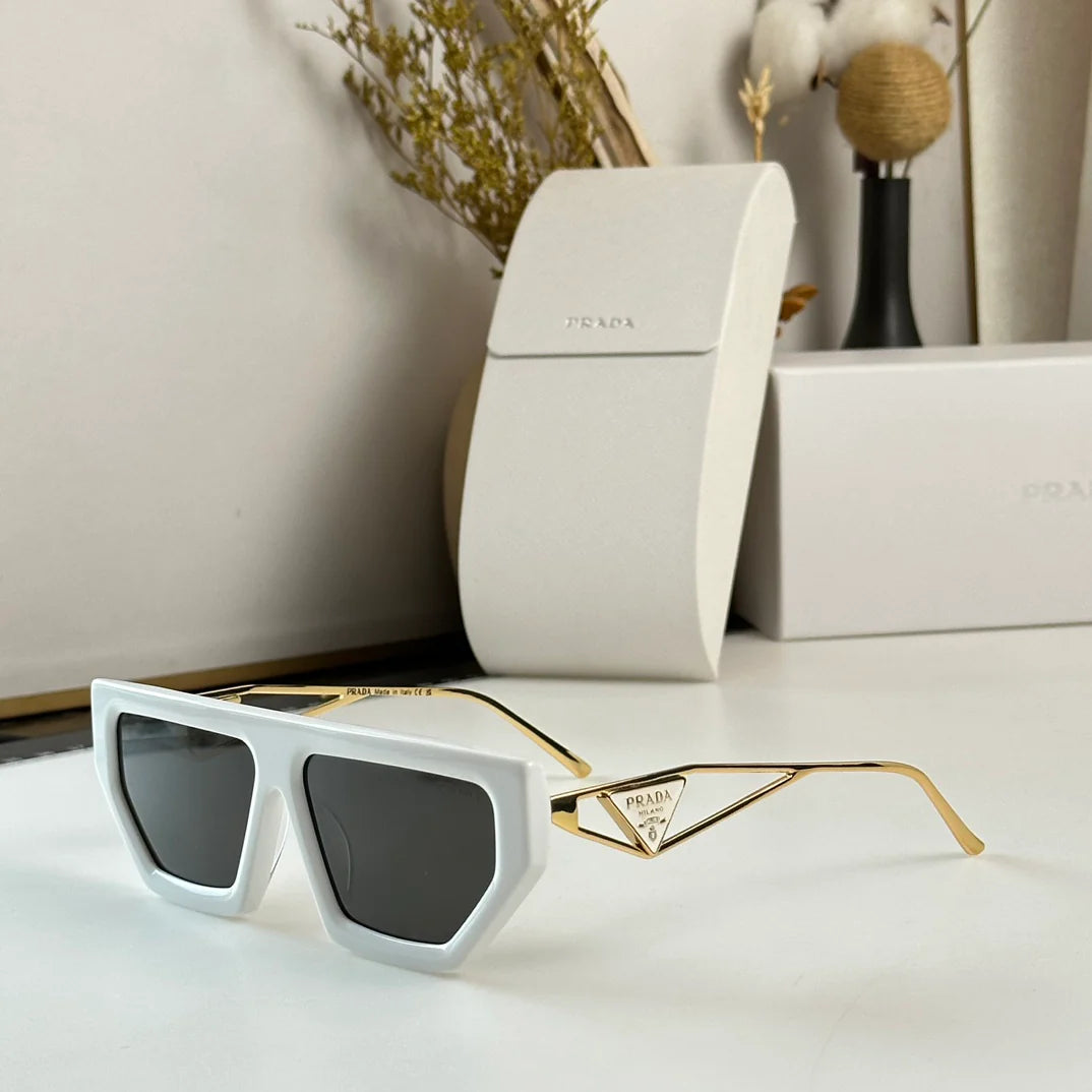 ARP White Frame Black Shade Premium Quality Unisex Sunglass 6083 53 19-143