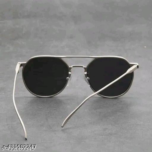 REF Silver Frame Black Shade Premium Quality Unisex Sunglass SUN059