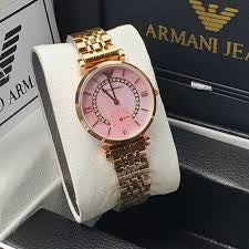 Mra Copper Chain Pink Stud Chrono Dial Ladies Watch 401889