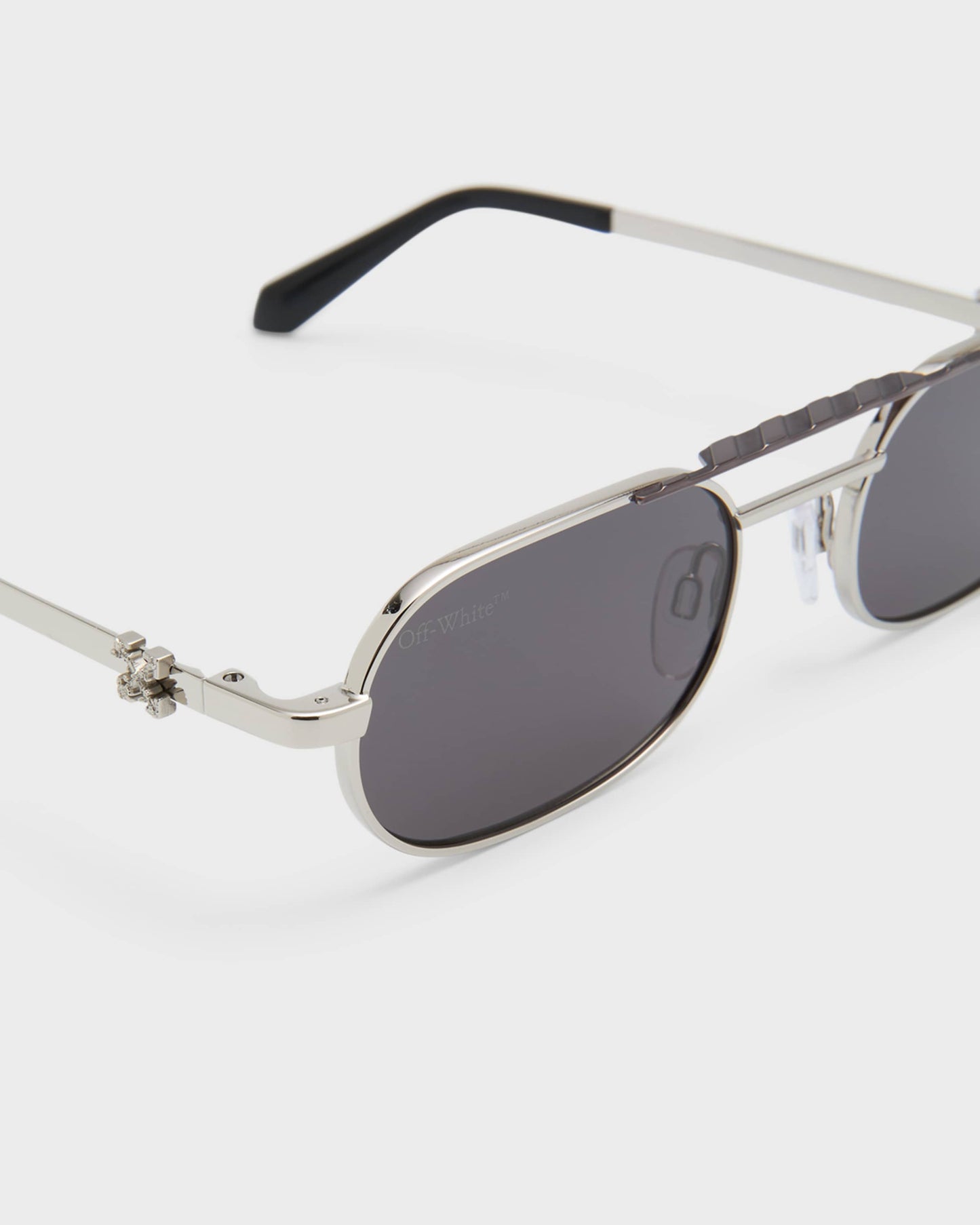 FFO Silver Frame Black Shade Premium Quality Unisex Sunglass JD2803 53 16-142