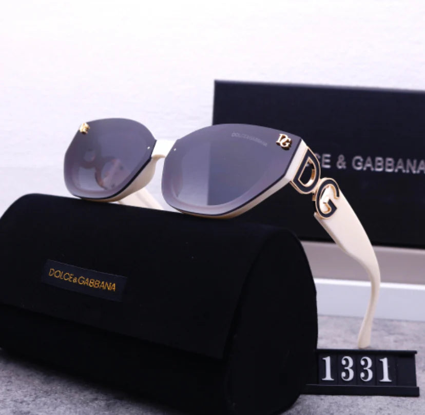 LOD White Frame Black Shade Premium Quality Sunglass 1331 67 20-146 C5