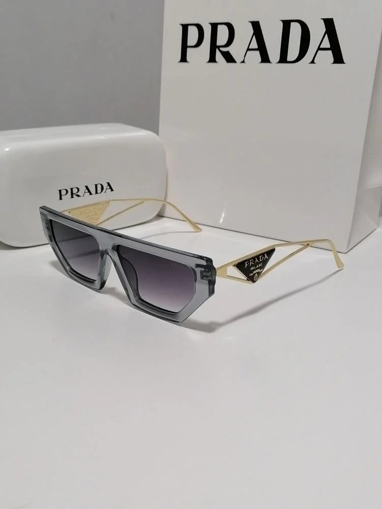 ARP Trancy Grey Frame Black Shade Premium Quality Unisex Sunglass 6138 53 19-143