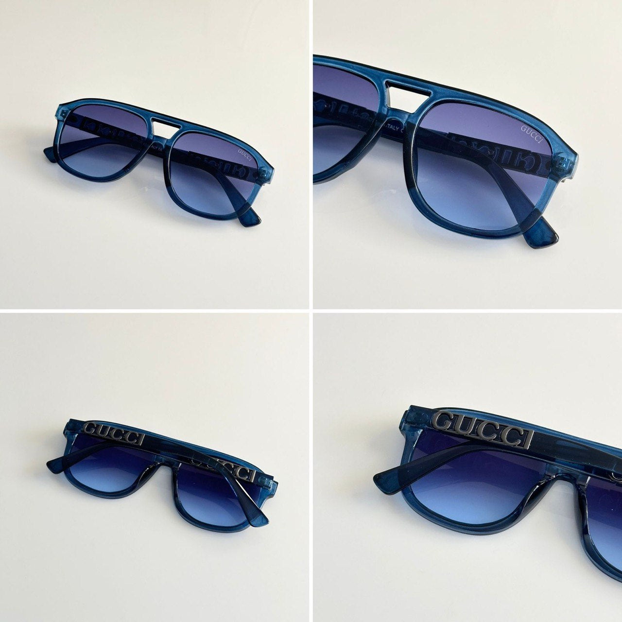 CUG Navy Blue Frame Blue Shade Premium Quality Sunglass GG0525/S 52 23 145