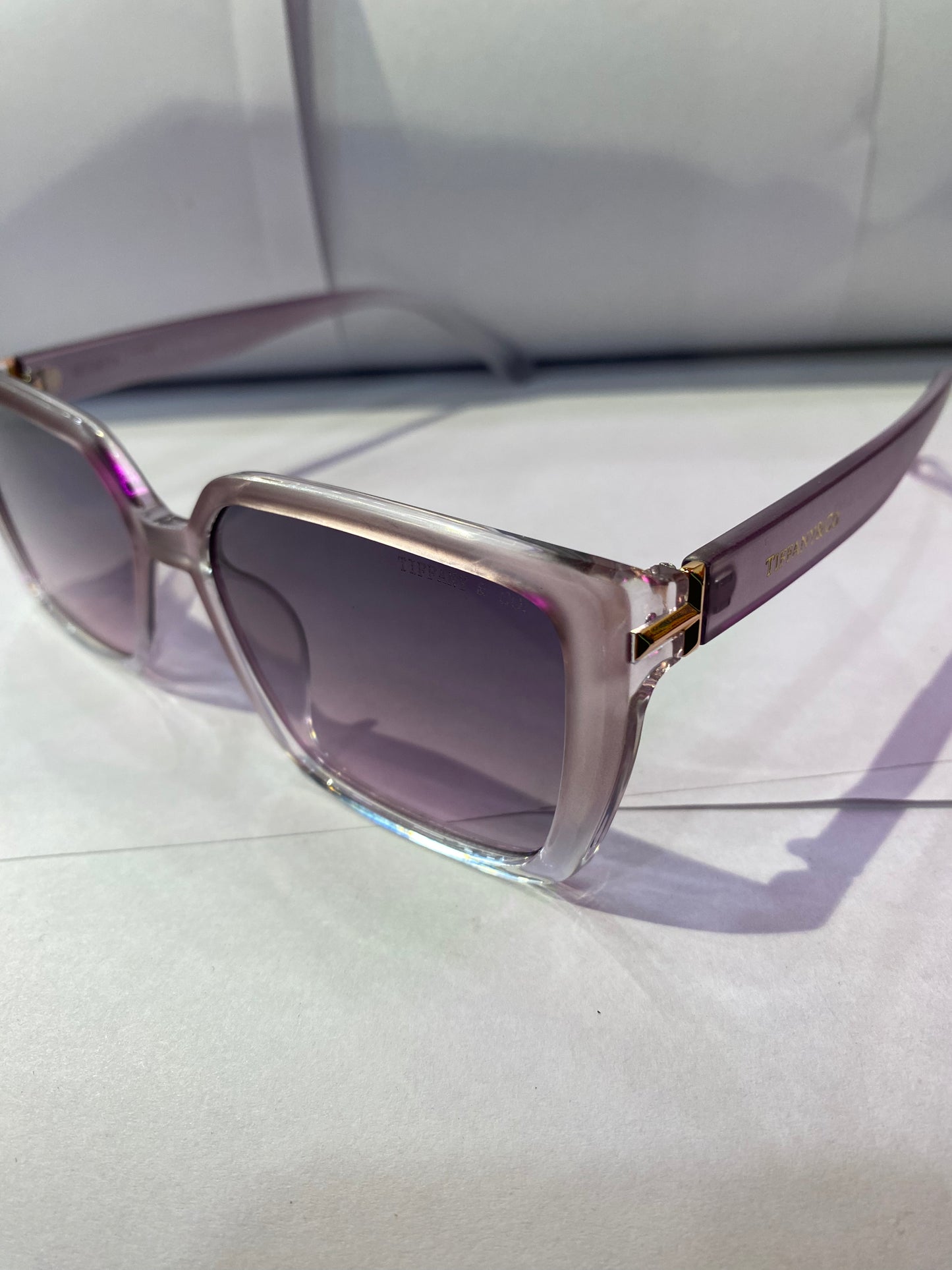 FIT Trancy Lavender Frame Trancy Black Shade Unisex Branded Sunglasses A80278 57 16 143