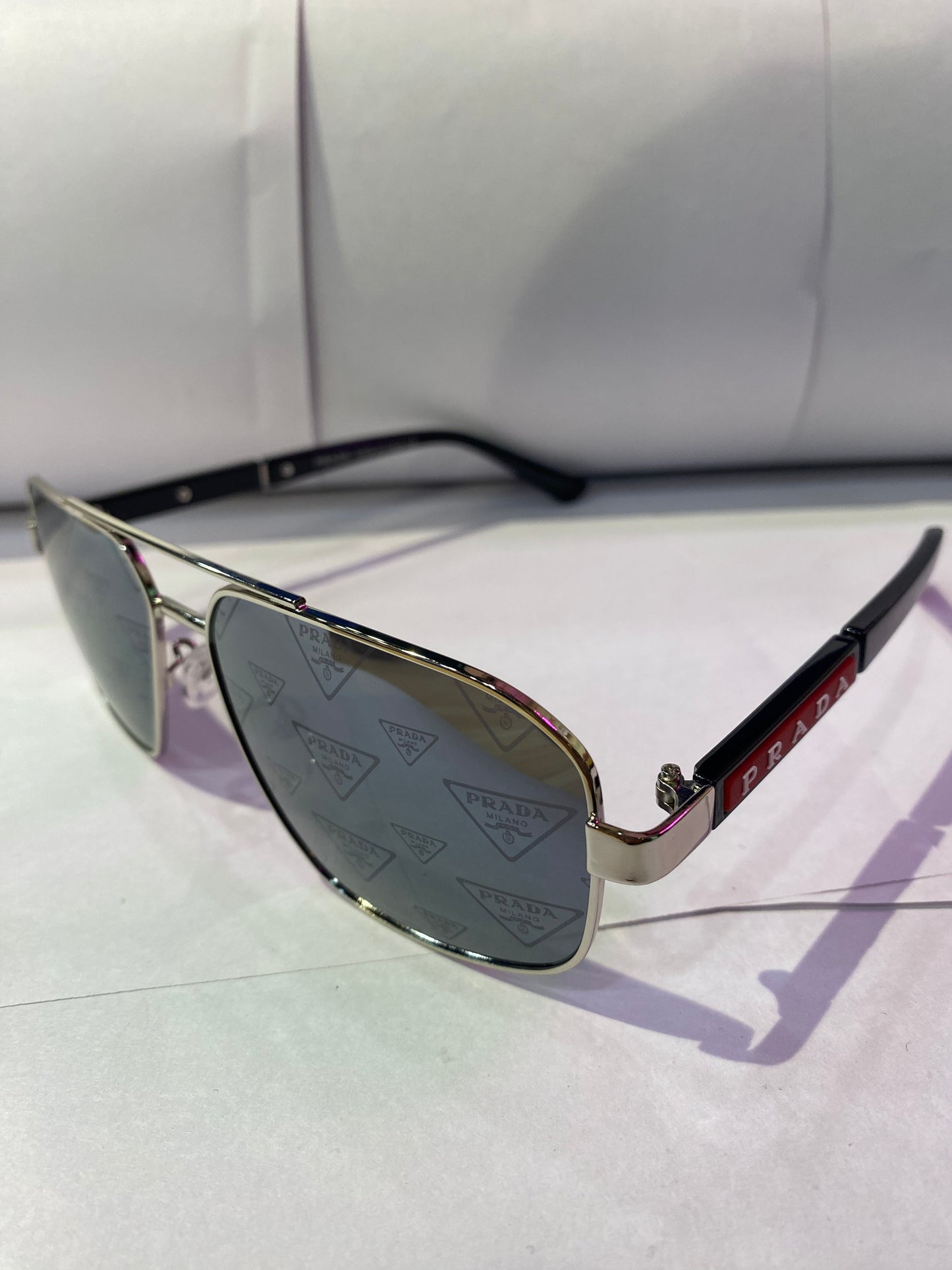 ARP Black Silver Frame Black Shade Unisex Branded Sunglasses 2819 61 14 142
