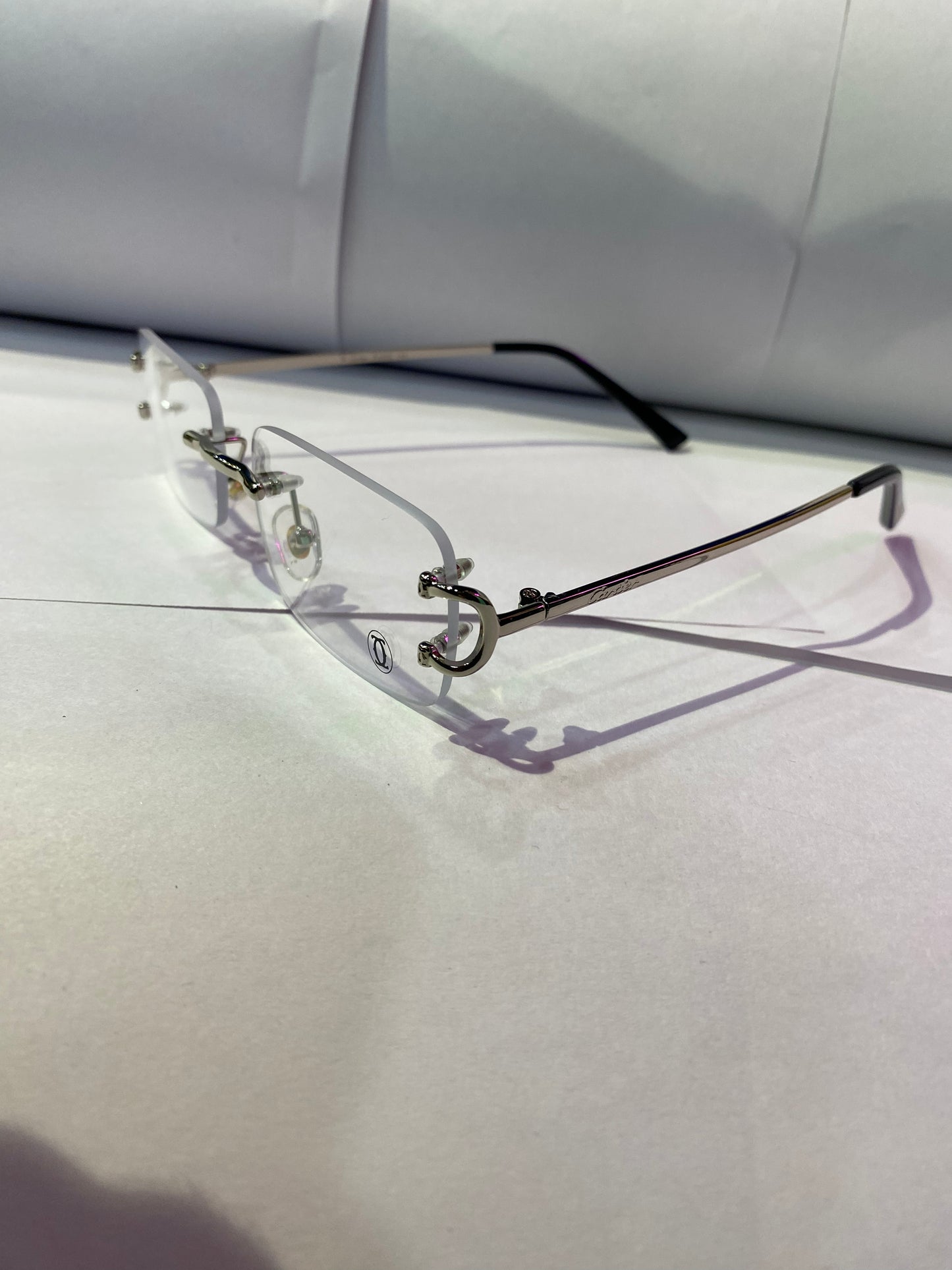 RAC Frameless Trancy Shade Silver Stick Unisex Branded Sunglasses 140