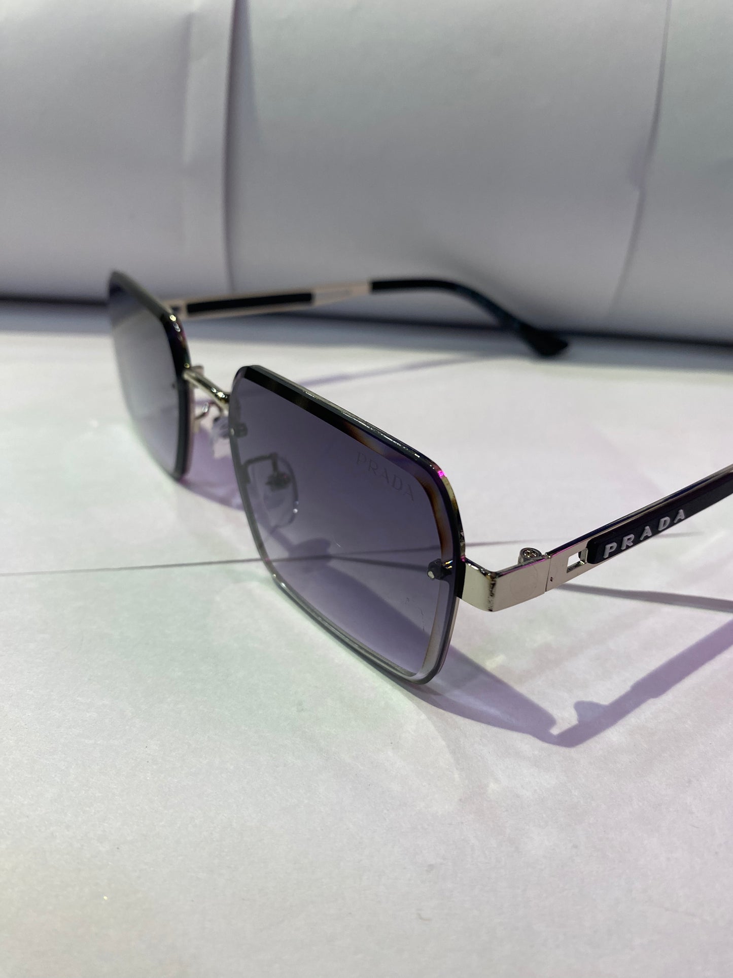 ARP Silver Black Frame Black Shade Unisex Sunglasses 3335 57 19 145