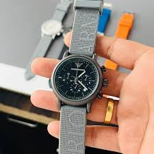 MRA ARM Gray Silicone Strap Black Dial Heavy Chronograph Men’s Watch 988369