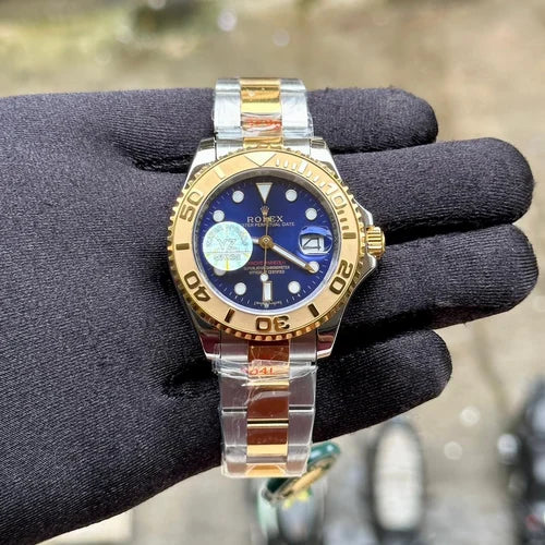 LOR Silver Gold Chain Blue Dial Automatic Premium Quality Men’s Watch 988390