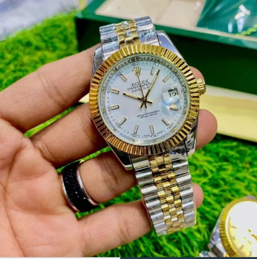 Lor Sliver Gold Chain White Dial Japanese Machinery Automatic Men's Watch 988400