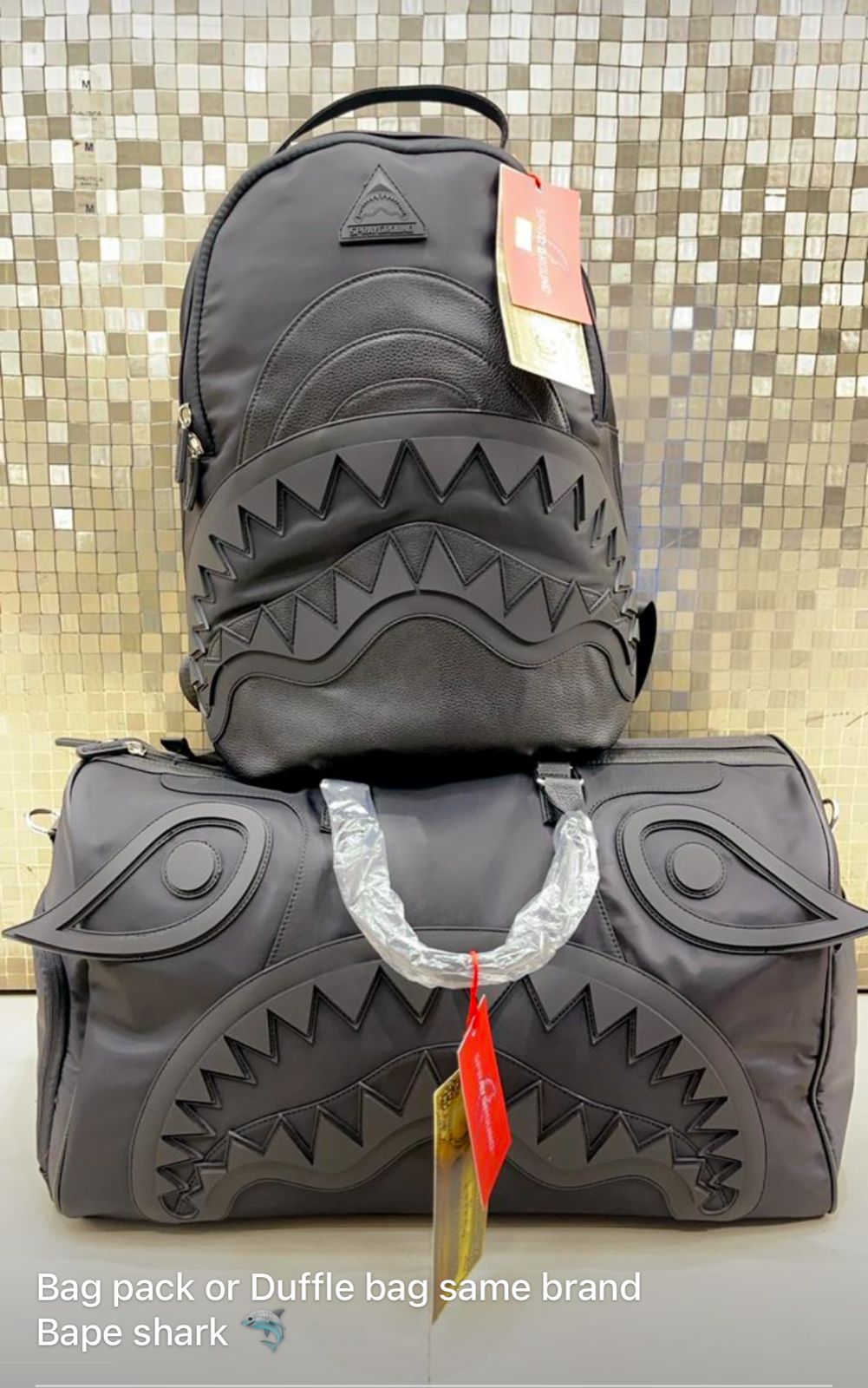 SHARK Designer Imported Black Colour Duffel Bag 988280