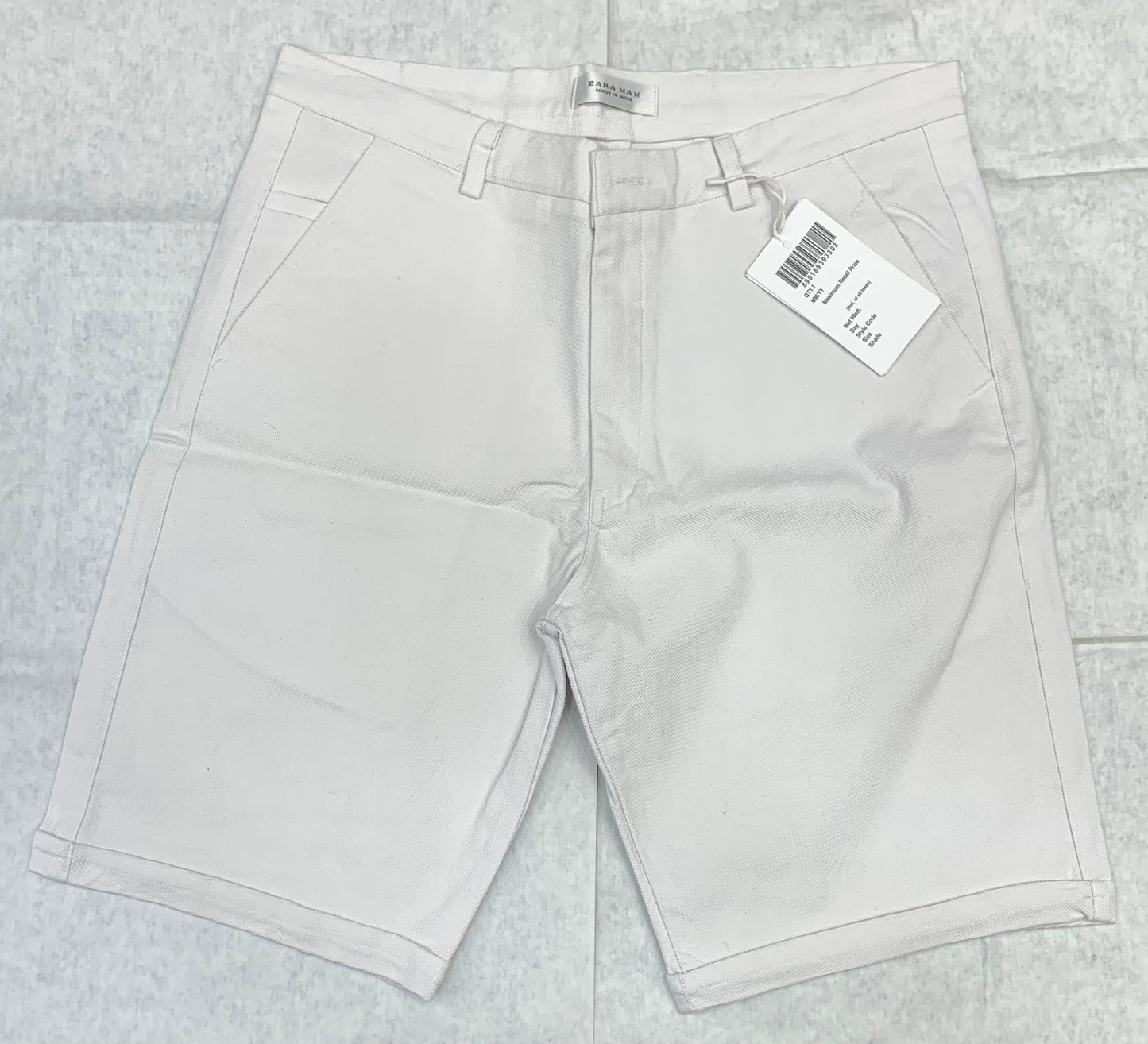 ZAR RAZ White Colour Plain Design Cotton Men Shorts 988803
