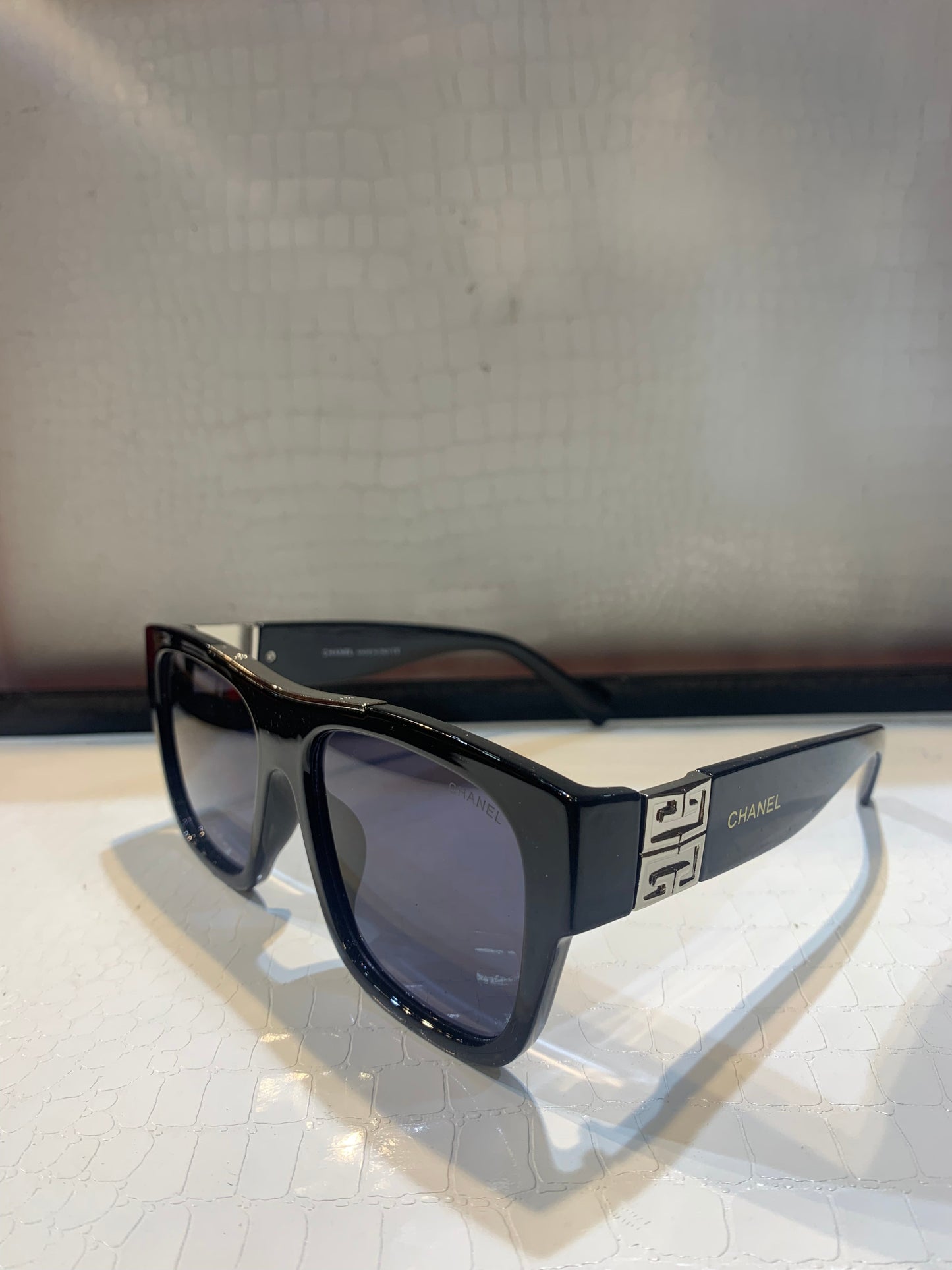 AHC CHA Black Frame Black Shade Unisex Sunglass 98031 60 22 152 C2