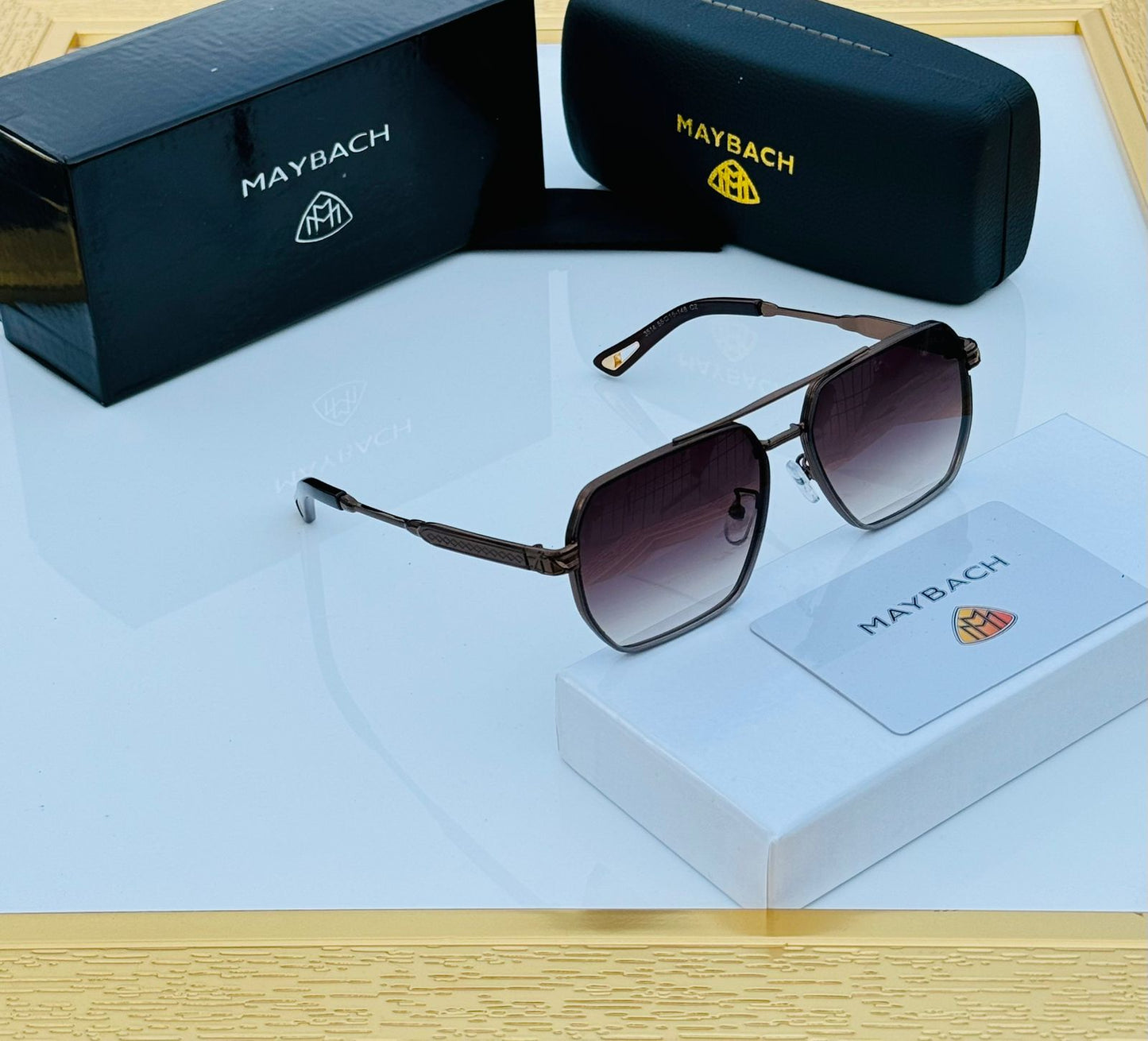 YAM Black Frame Black Shade Unisex Premium Quality Sunglass 2537 56 22-143