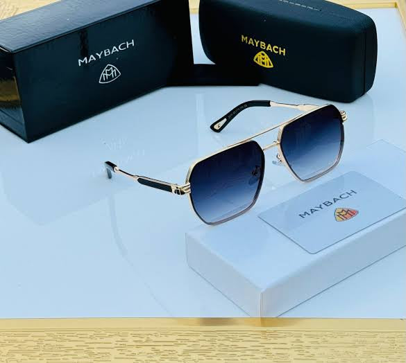 YAM Silver Frame Blue Shade Unisex Premium Quality Sunglass 2537 56 22-143