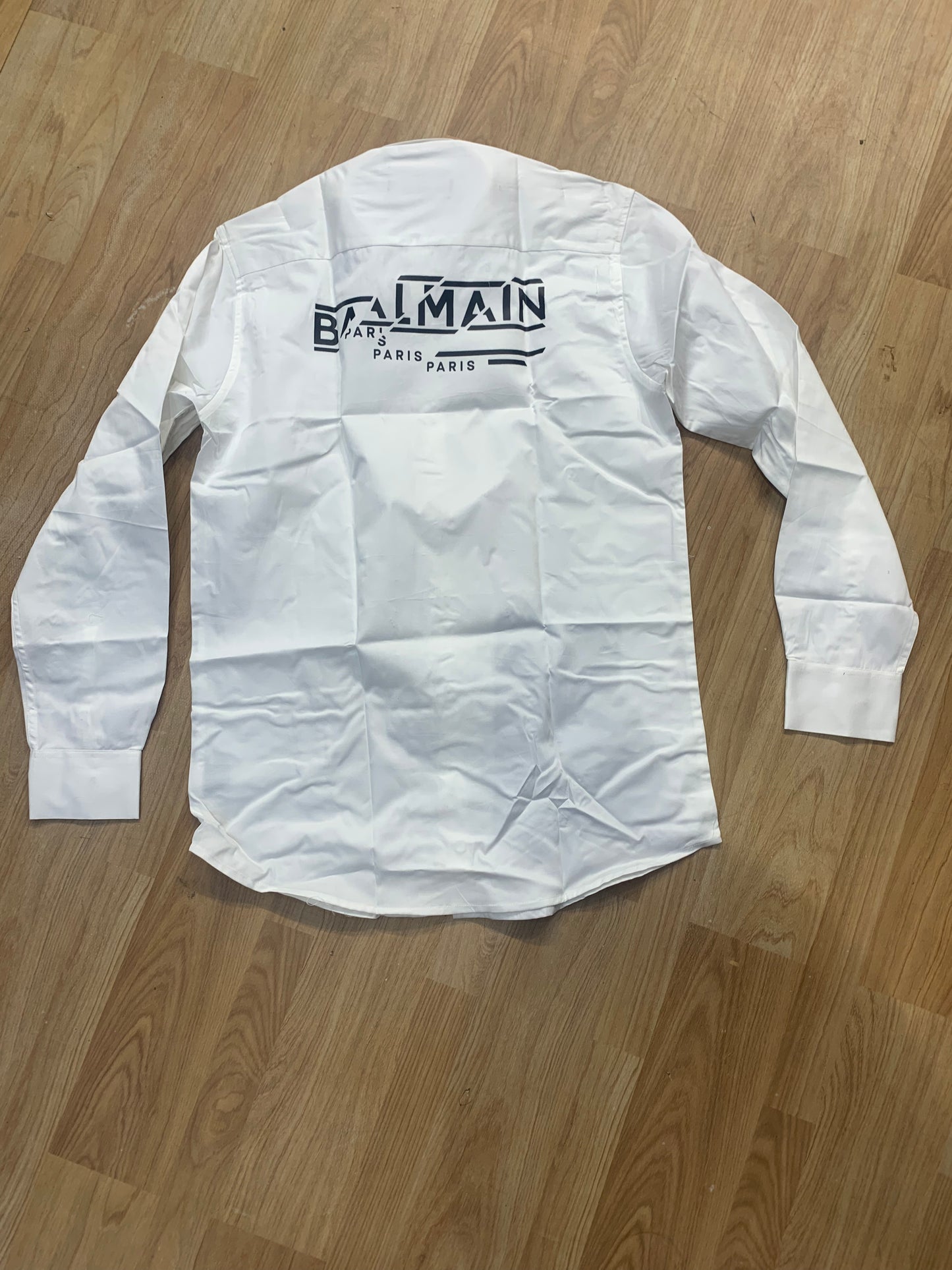 LAB BAL White Colour Imported Fabric With Back Print Full Sleeve Shirt 88126