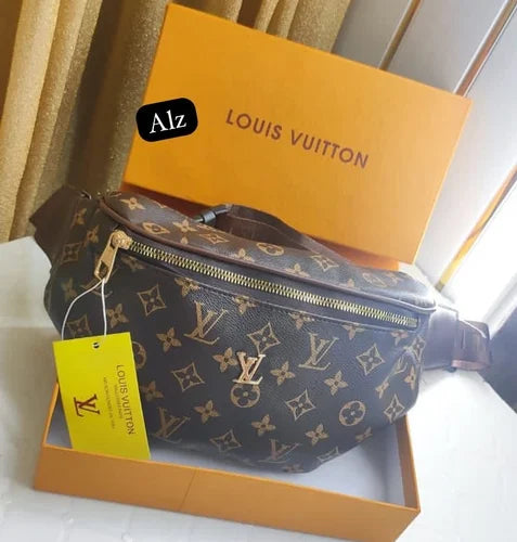 UOL LOU Old Flower Brown Colour Unisex Chest Fanny Bag 988831