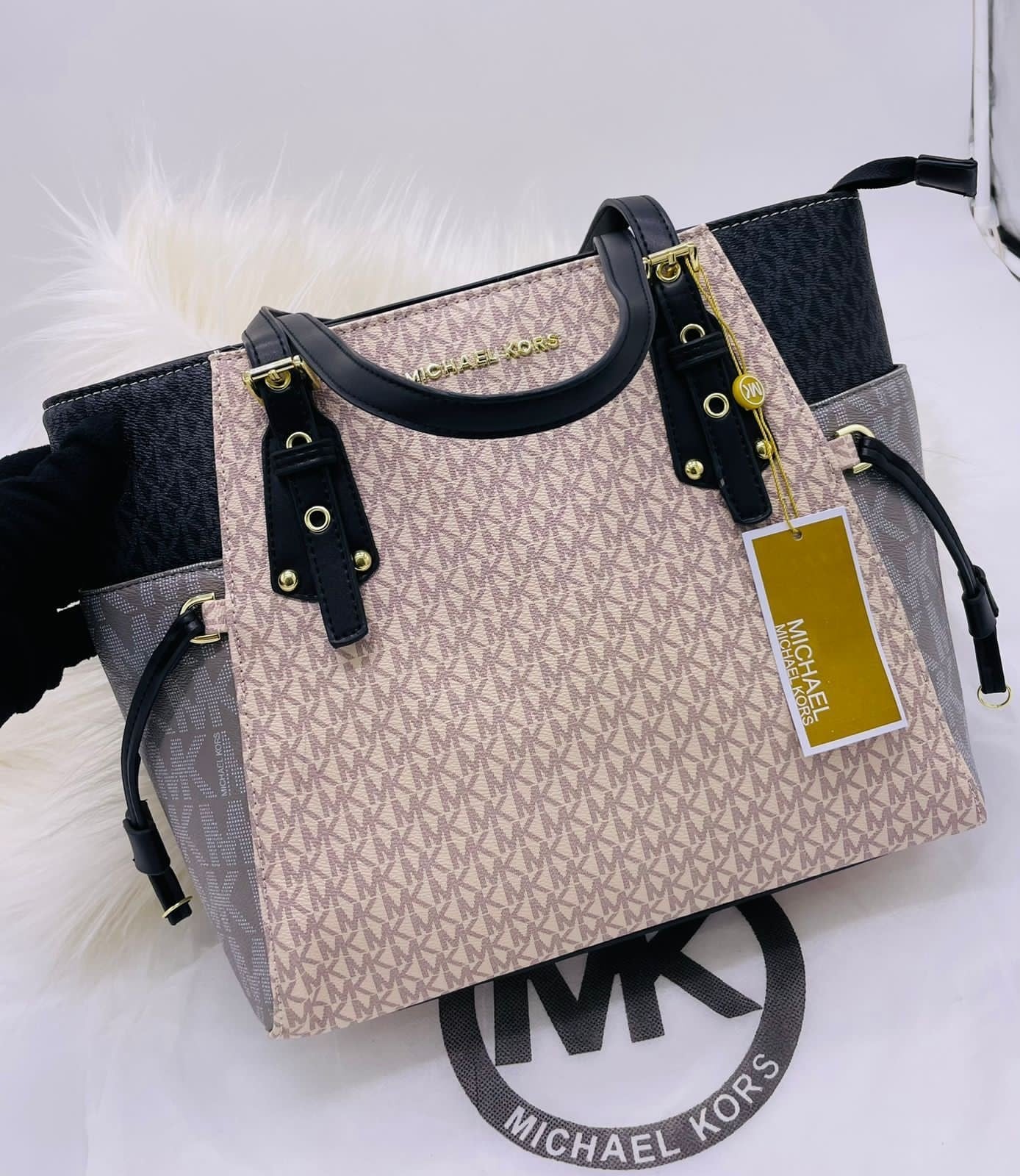 CIM MIC White Grey Black Colour ladies Tote Bag 988863