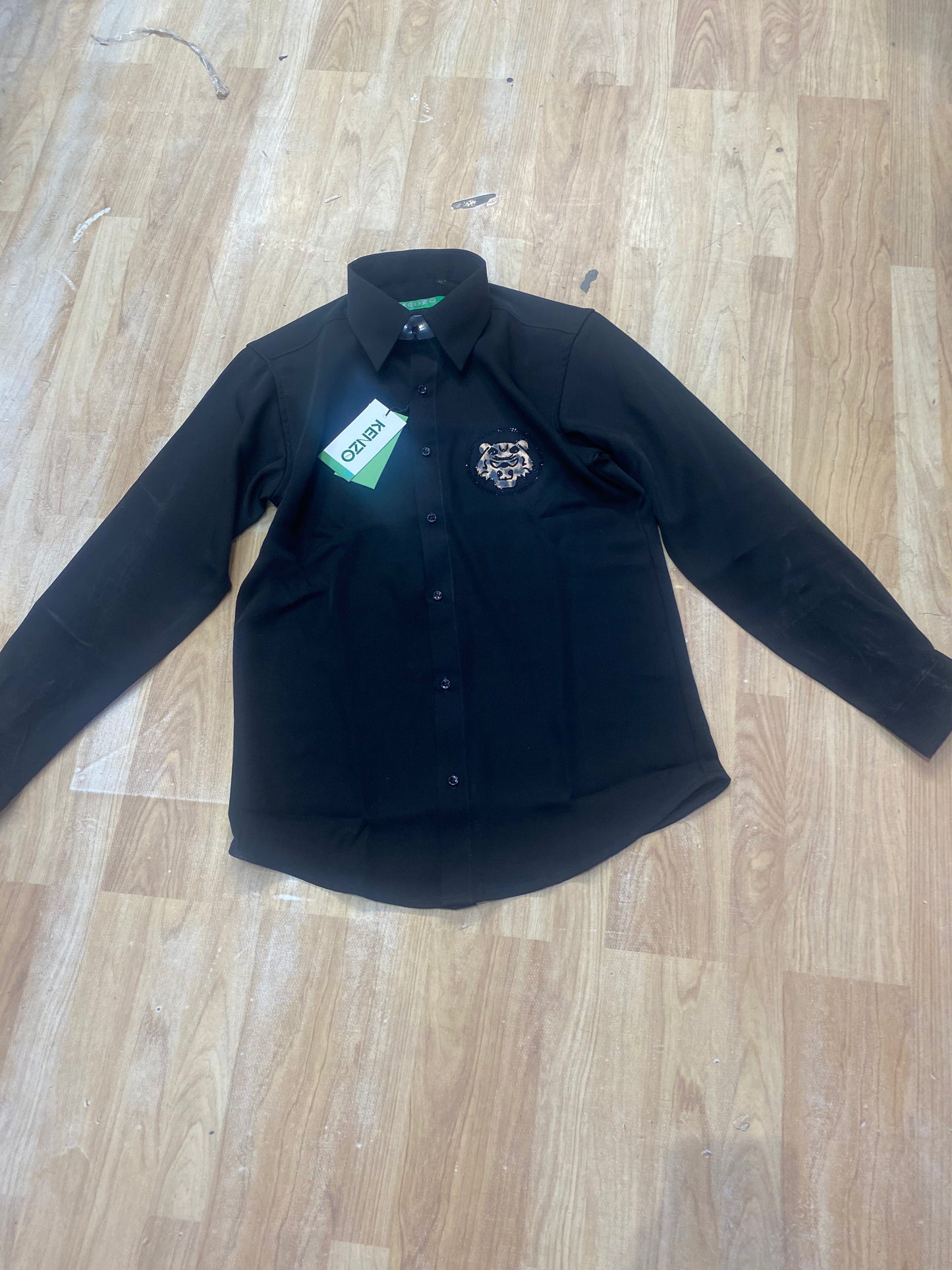NEK Shirt Black Colour Full Sleeve Tiger Back Print H9021
