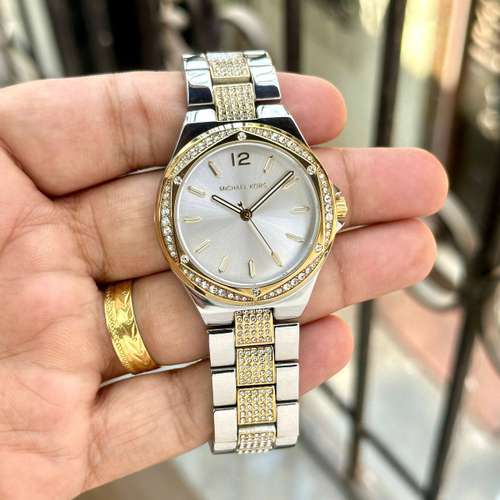 CIM Silver Gold Chain Gold Ring Silver Dial Ladies Watch 988548