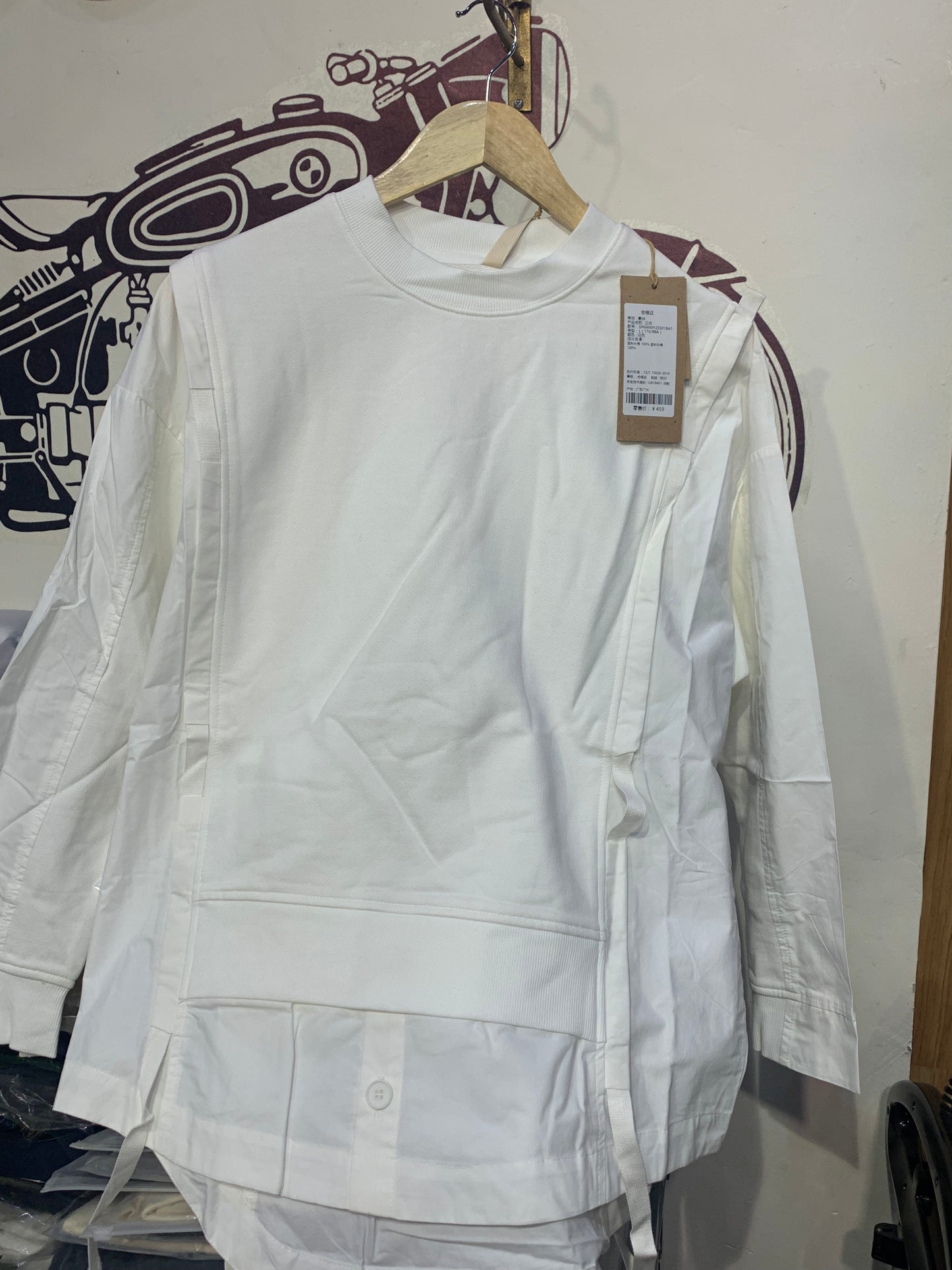 Korean sweatshirt White Colour shirt style 23501