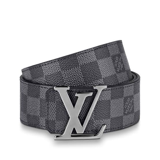 Vl UOL Black Colour Check Grid Print Premium Quality with Multiple Colour Buckle Mens Belt 12550