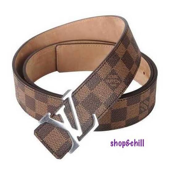 Vl UOL Brown Colour Grid Print Premium Quality with Multiple Colour Buckle Mens Belt 125502