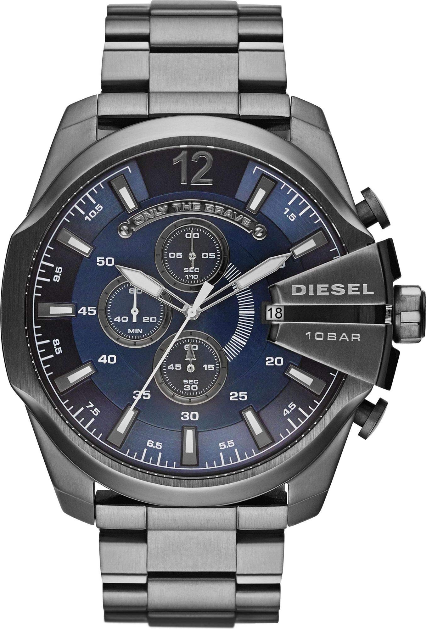 EID Black Chain Blue Dial Jap Machinery Heavy Men's Watch 989813