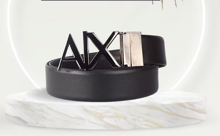 Mra AIX Logo Buckle Italian Leather Men’s Belts 12067