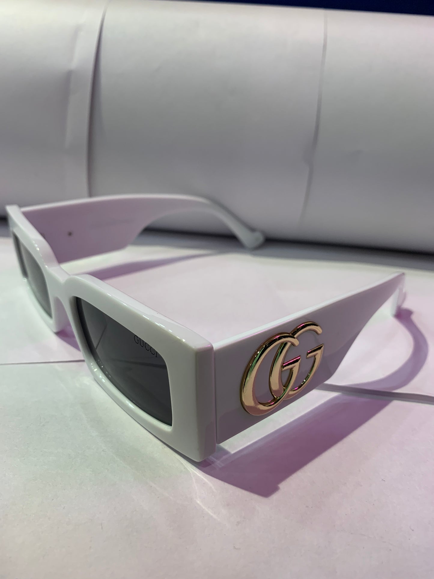 CUG White Frame Black Shade Unisex Sunglasses GG2306 54 20 148