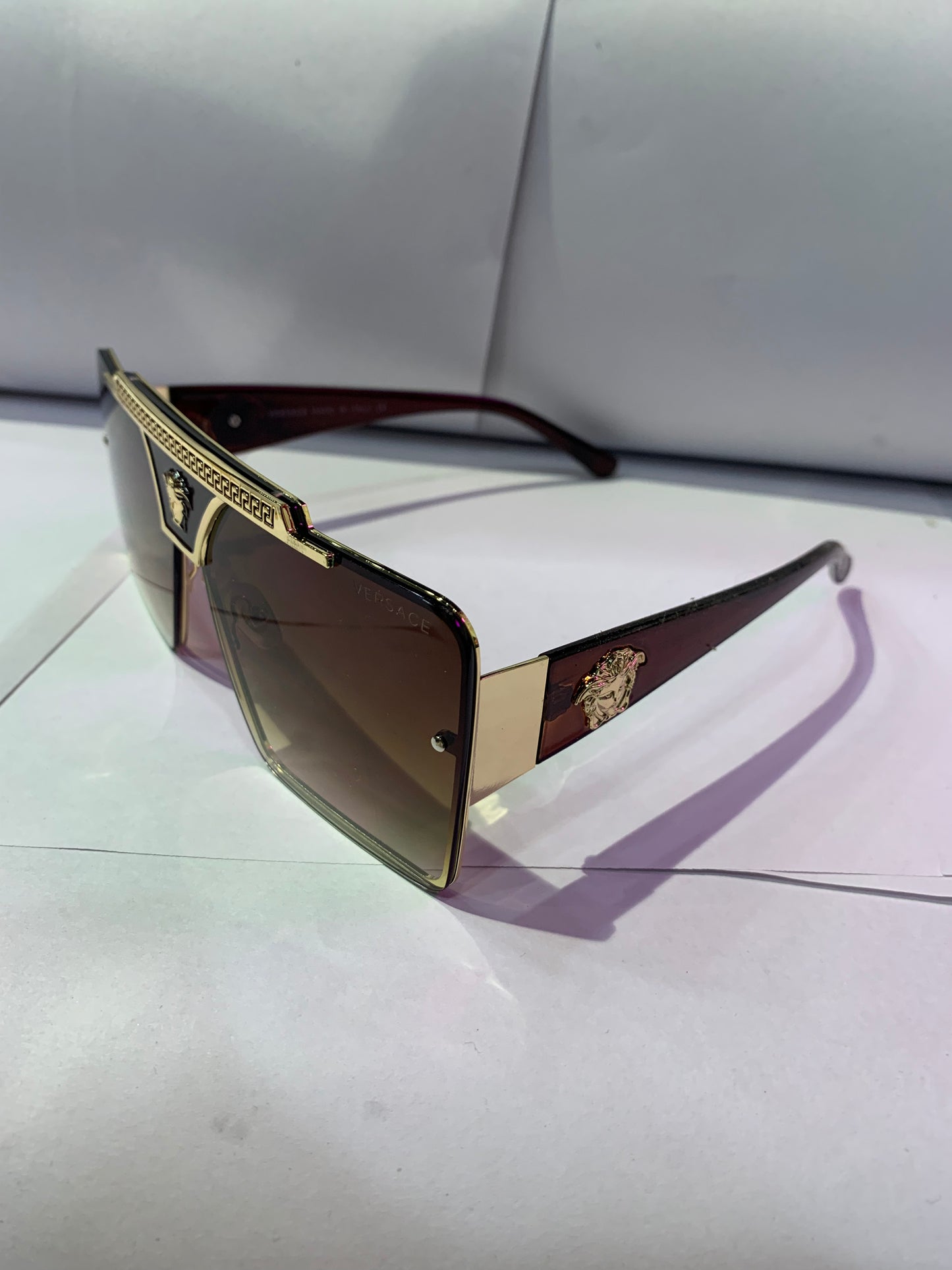 VER REV Brown Copper Glossy Frame Brown Shade Unisex Branded Sunglasses 58361 65 15-145 C3