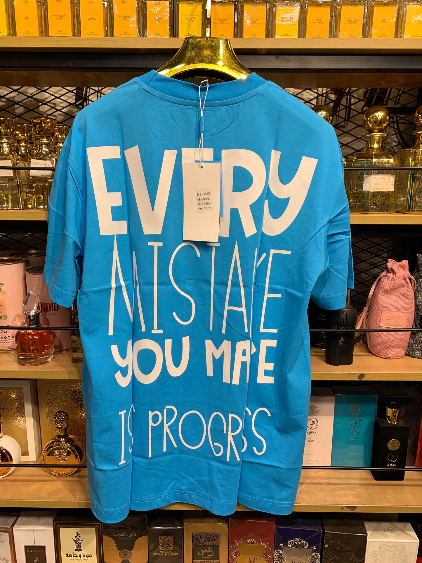 Fashion Styles Blue Aqua Colour With Rockets Front Print And Back Print Premium Quality Tshirt W6320