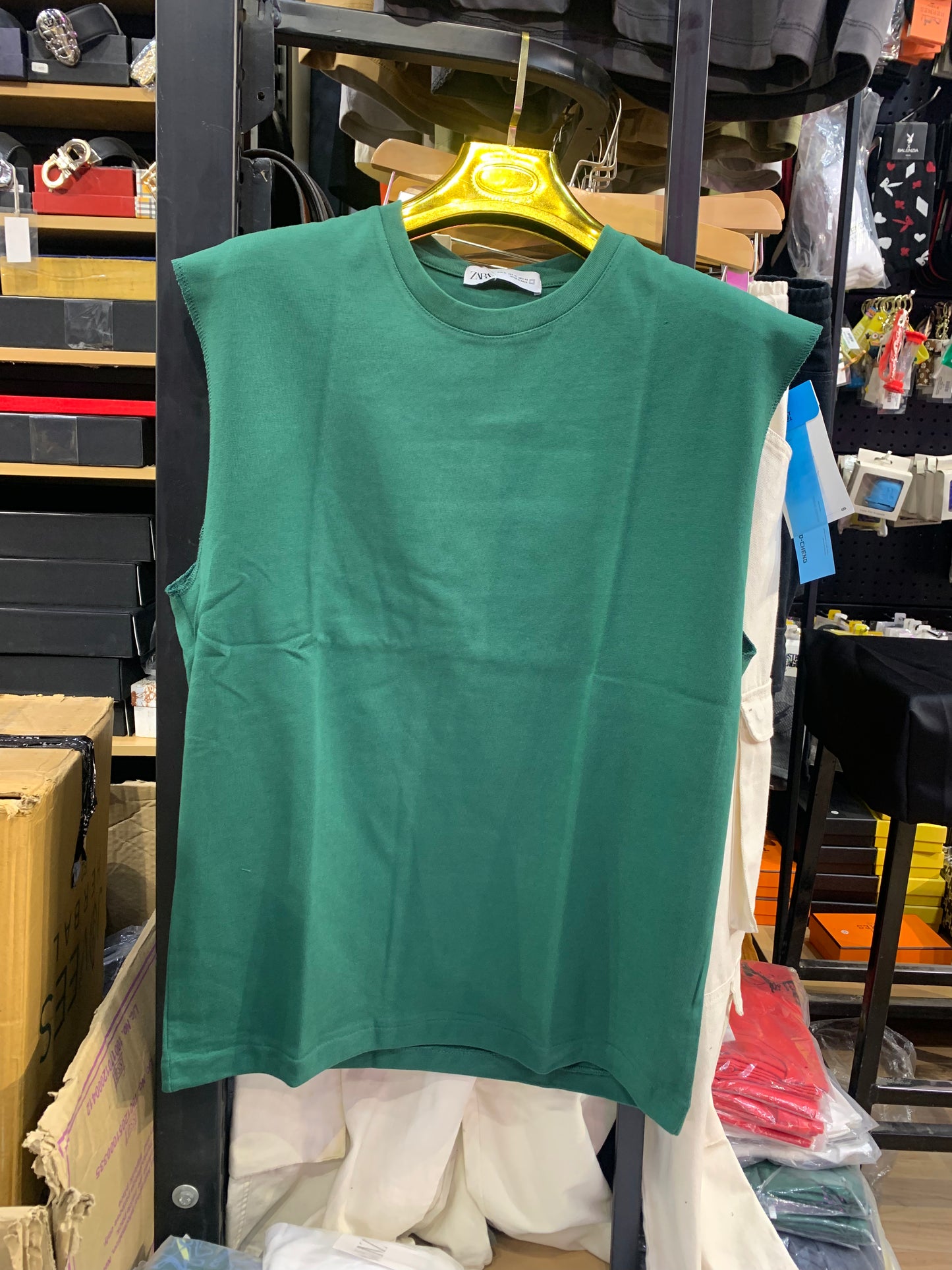 Raz Plane Green Colour Tank Top 988702