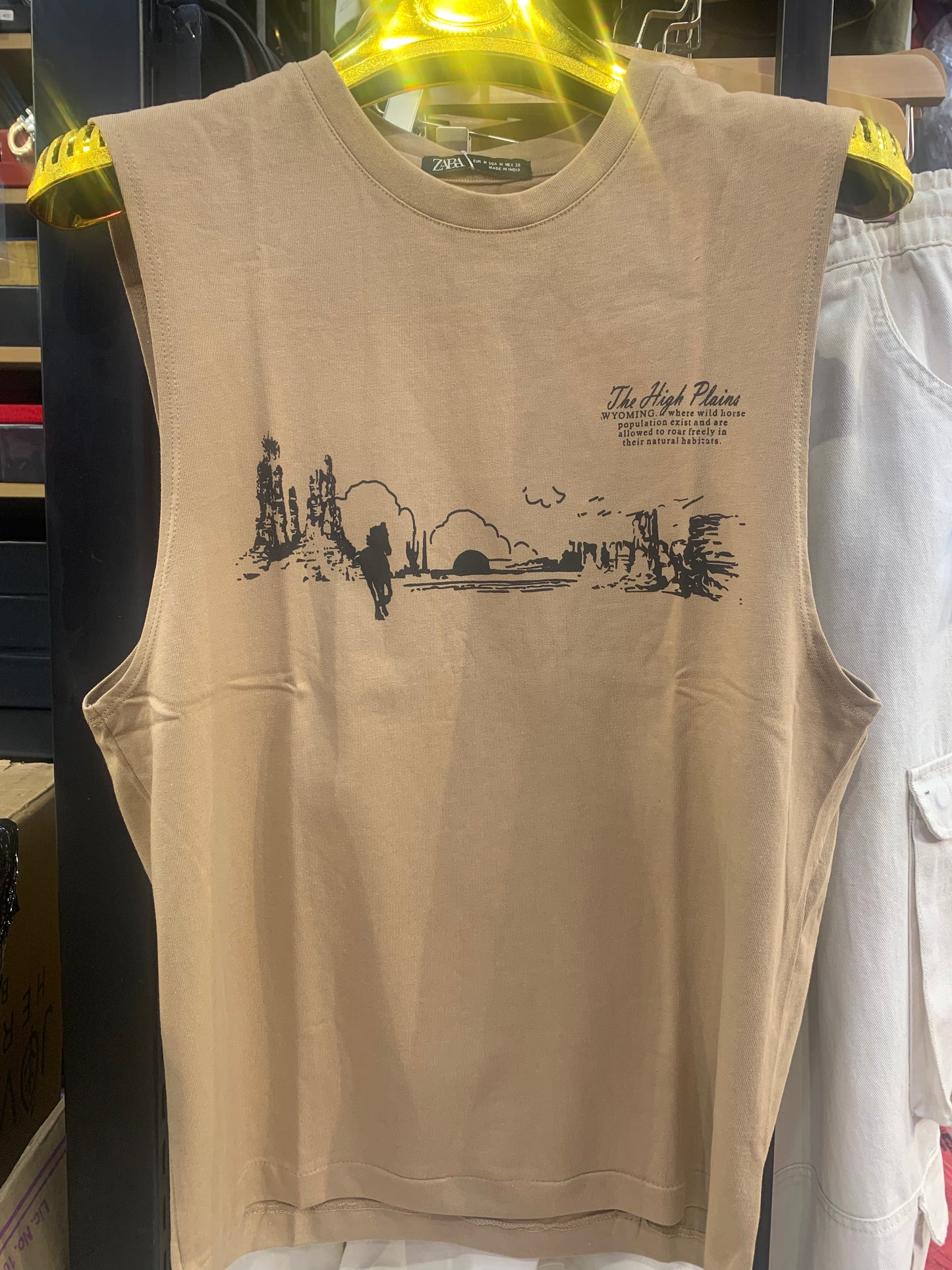 Raz The High Plains Beige Colour Tank Top 988708