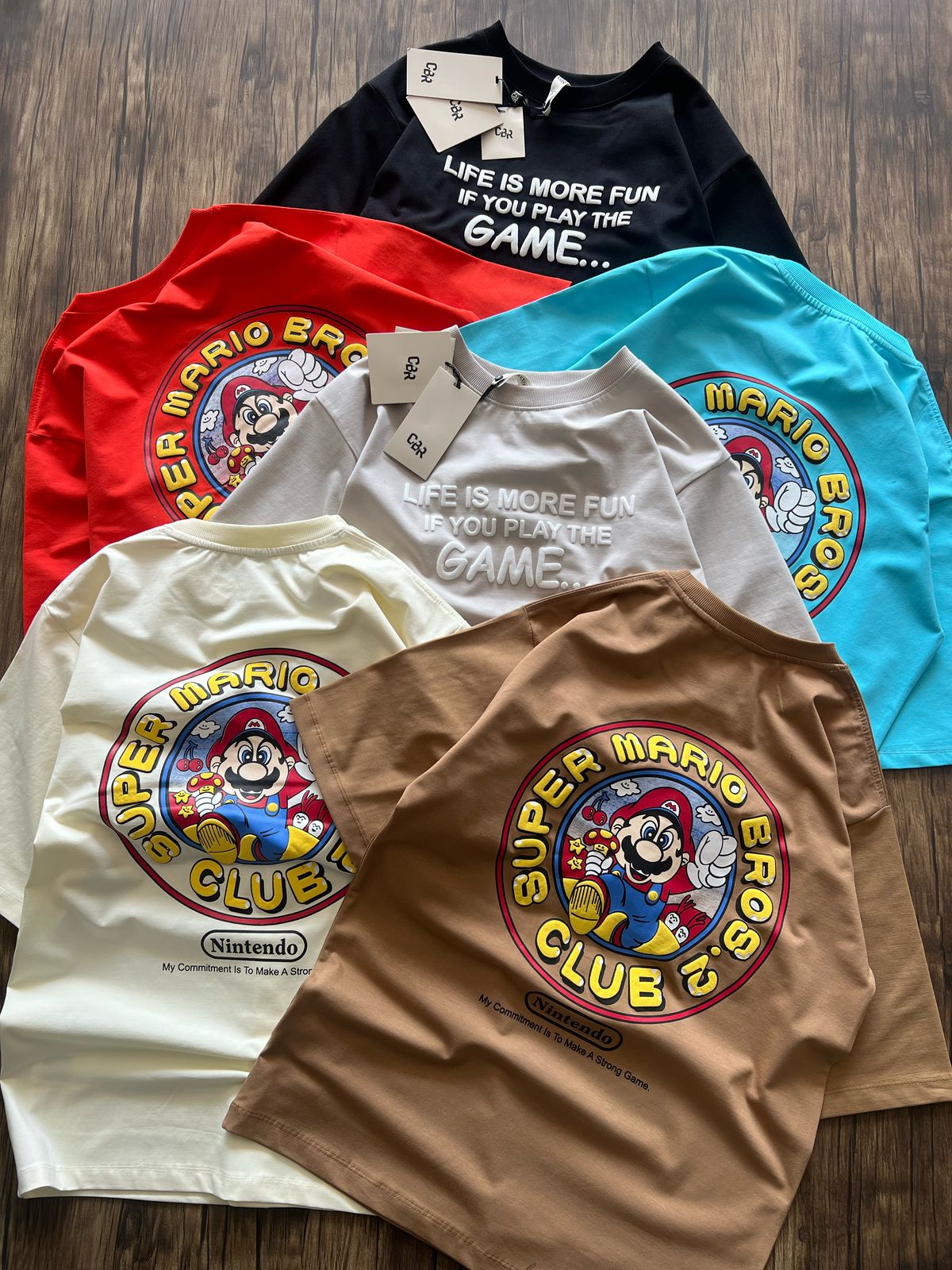 CBR Brown Colour Back Print Super Mario Bros.2 Club Men’s T Shirt A988740