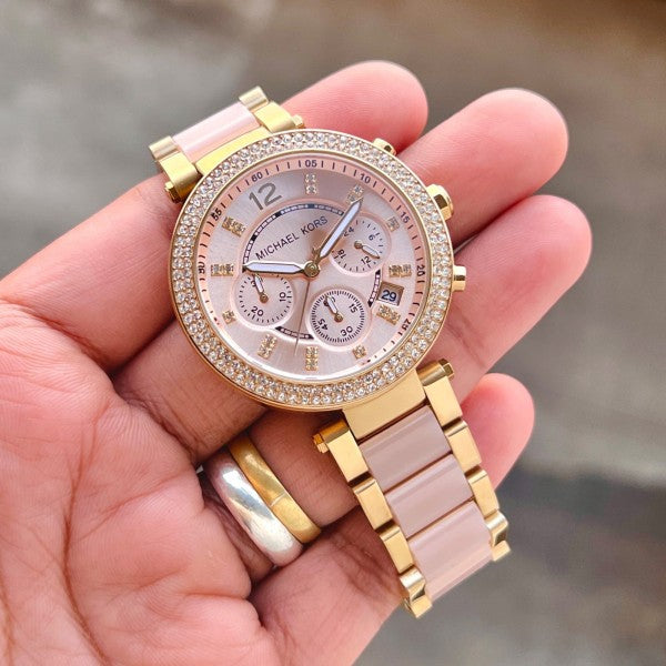 CIM Golden Peace Chain Peace Dial Ladies Watch 919311