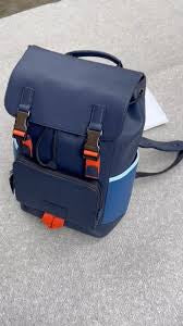 AOC COA Dark Blue Orange Colour Unisex Backpack 2701
