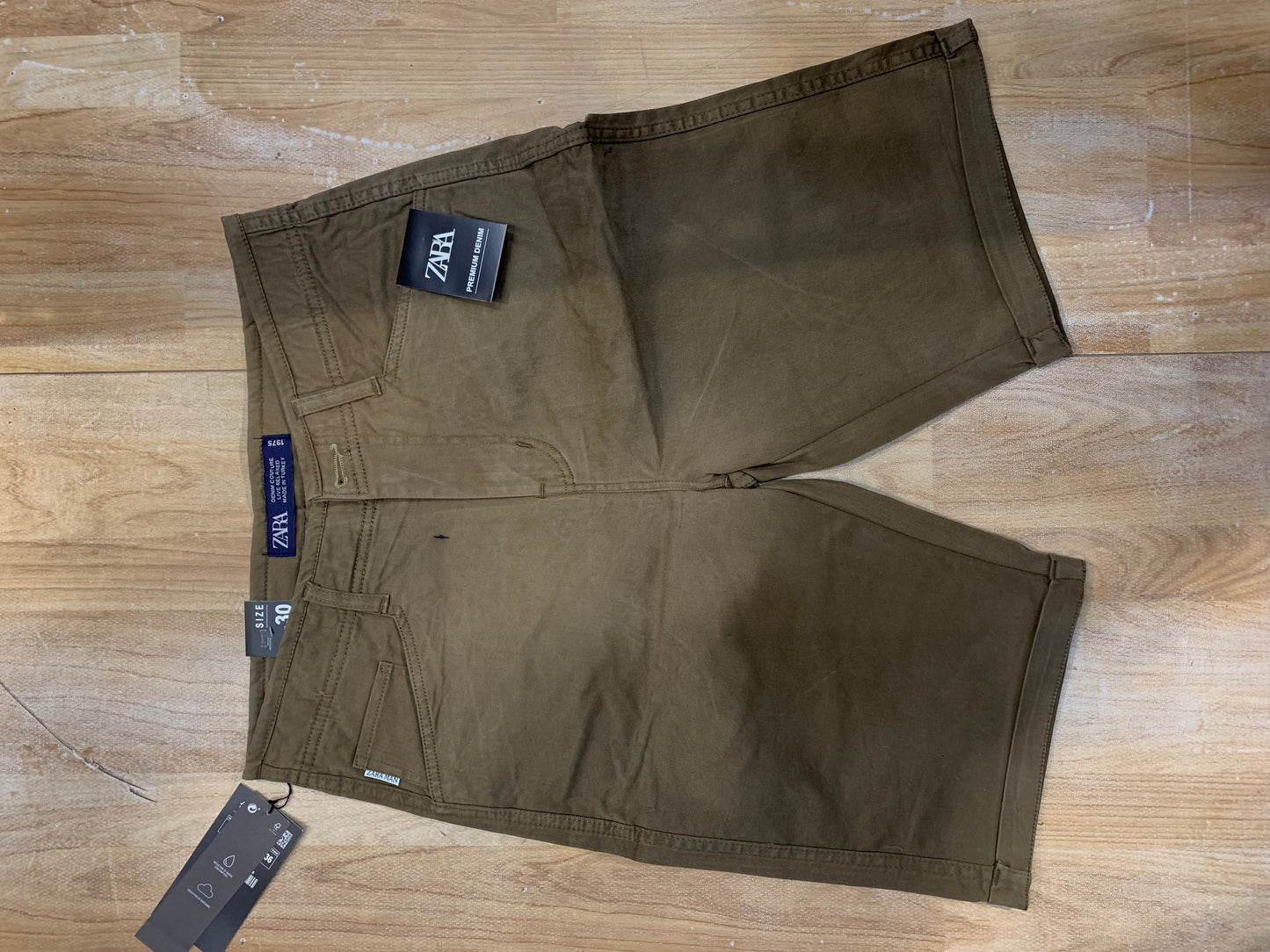 RAZ ZAR Brown Plane Men’s Cotton Shorts 988875