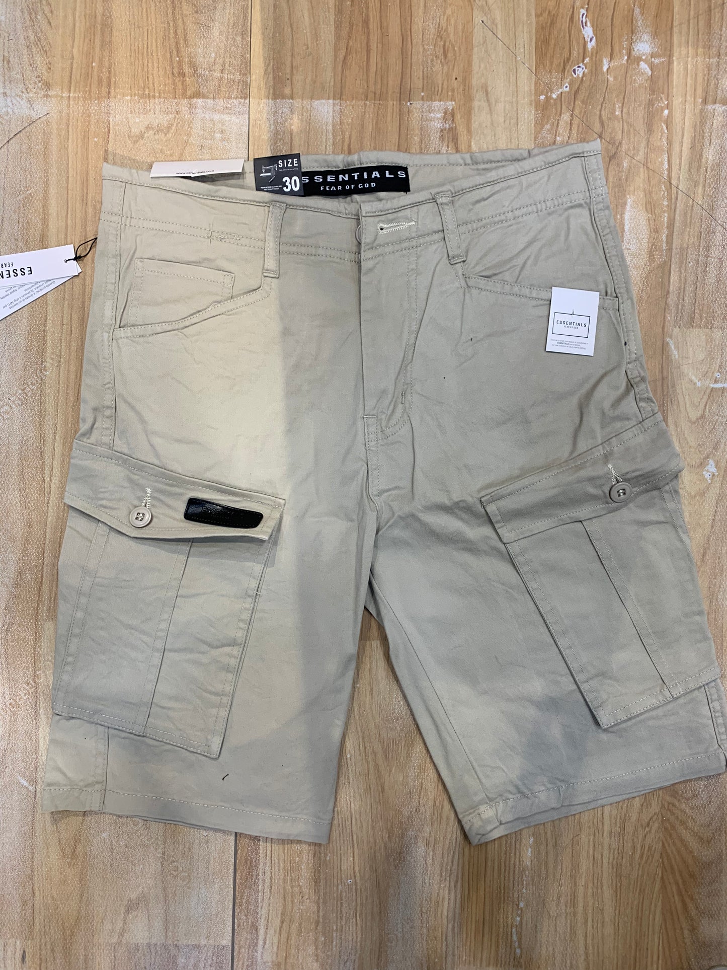 SSE ESS Cream Colour Cargo Style Men’s Cotton Shorts 988874