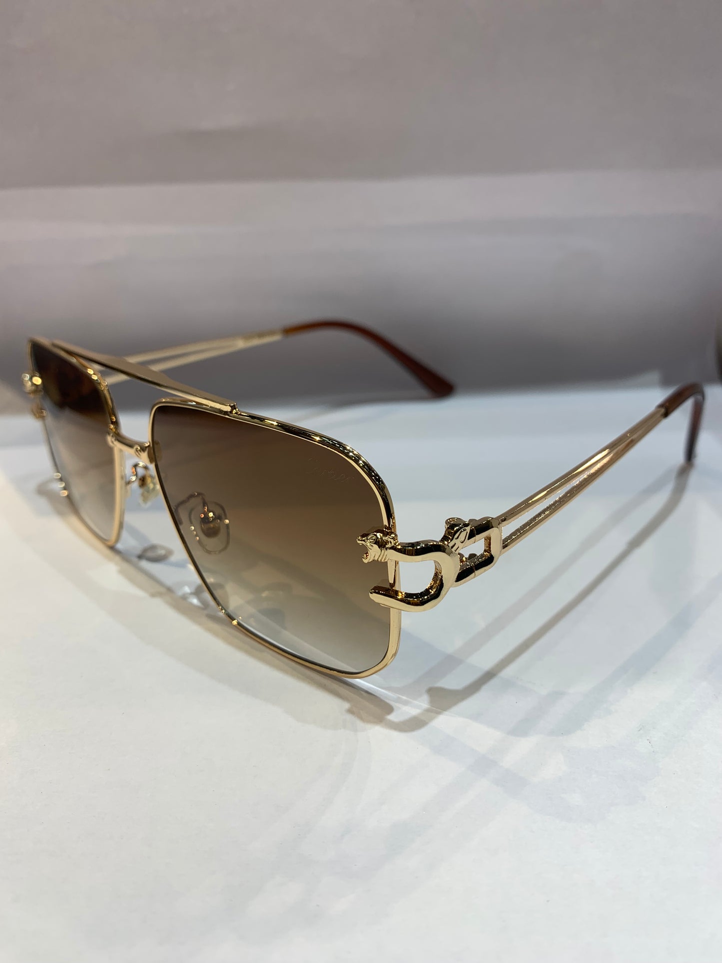 RAC CAR Copper Frame Brown Shade Unisex Sunglass M423 58 14 140