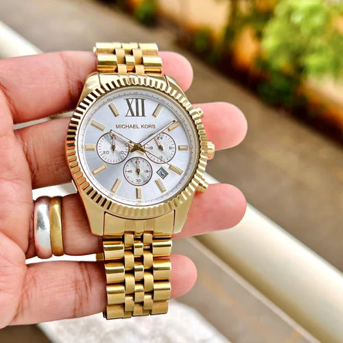 Cim Golden Chain White Dial Men’s Chrono Wokring Watch 989321