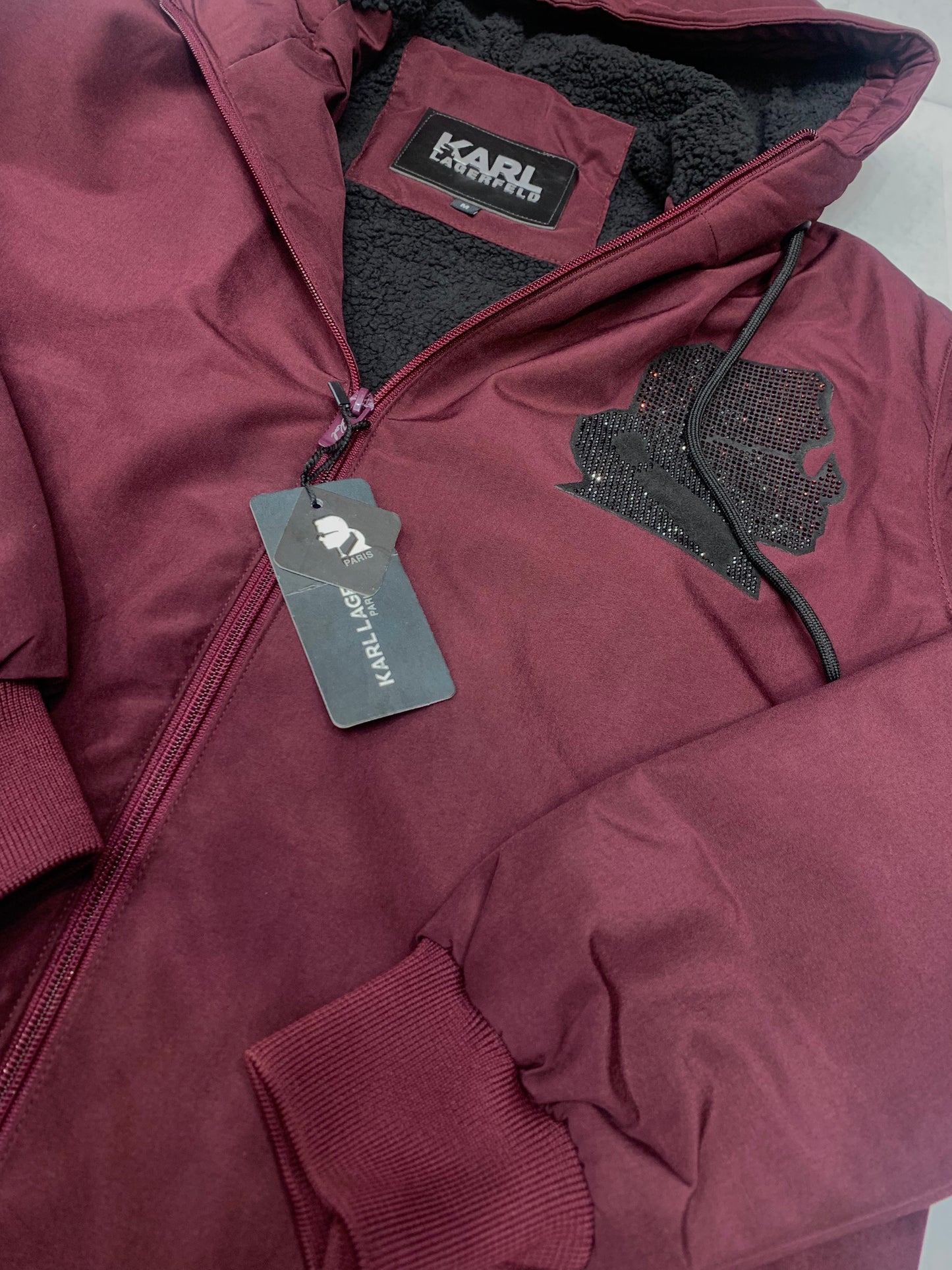 RAK Purple Colour With Front Diamond Logo Print Premium Quality Hoodie With Puffer Jacket 93303