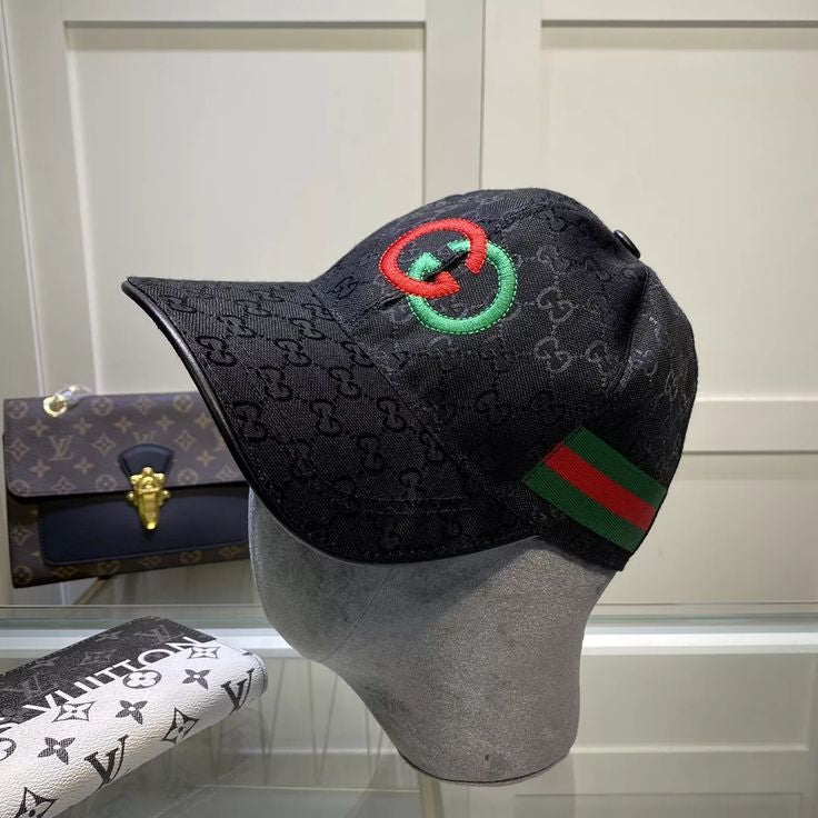 CUG GUC GG Print Black Colour Red Green Logo Imported China Cap 989517