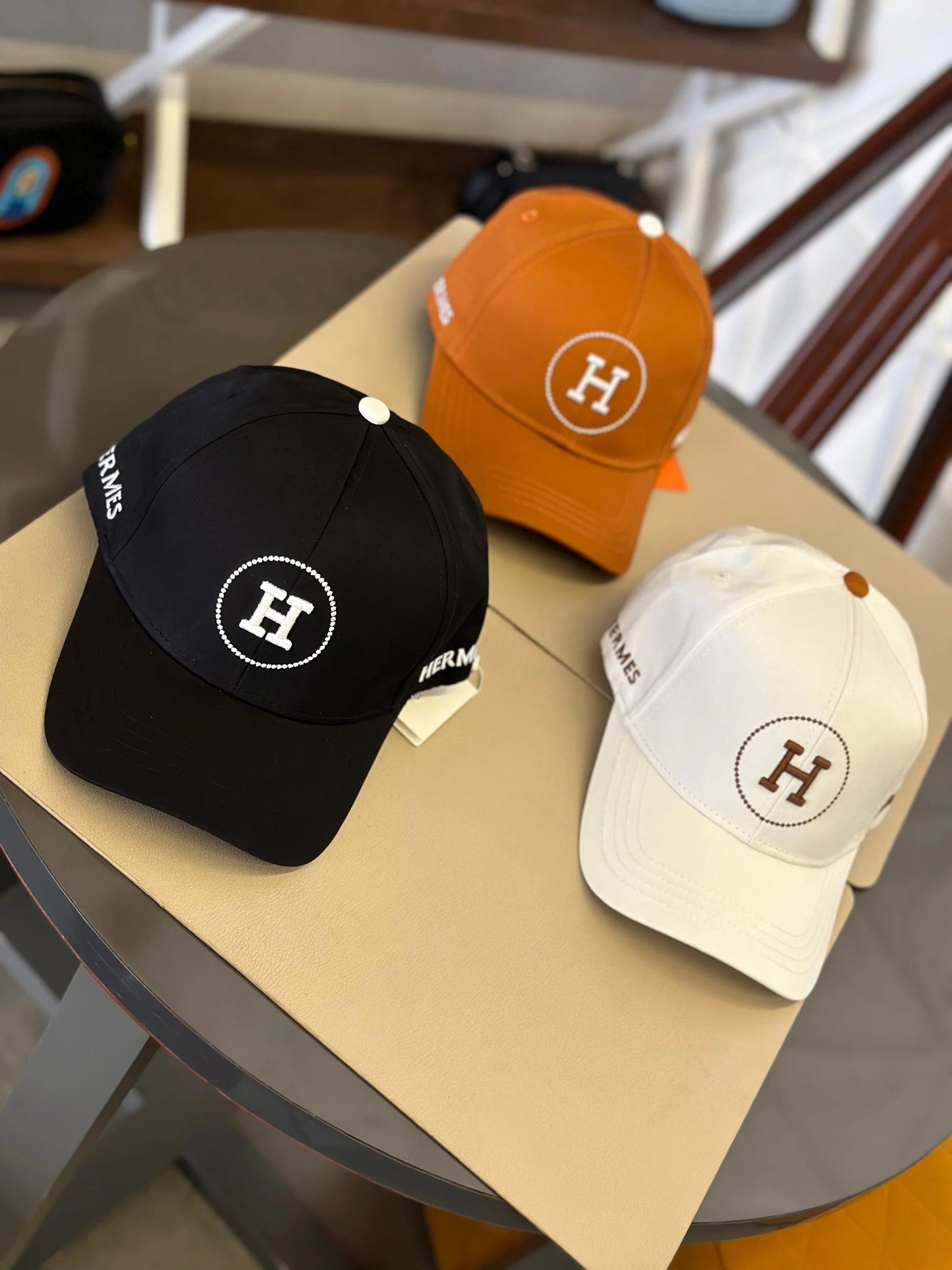 REH HER H Logo White Embroidered Unisex Cap 989531
