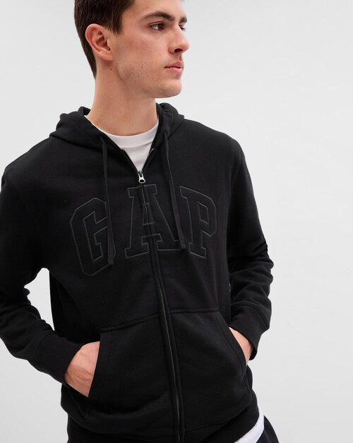 PAG Black Colour Hooded Zipper Jacket 989660