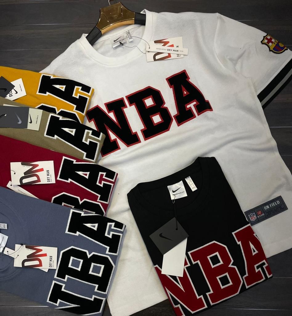 Black NBA Kin Print T - Shirts