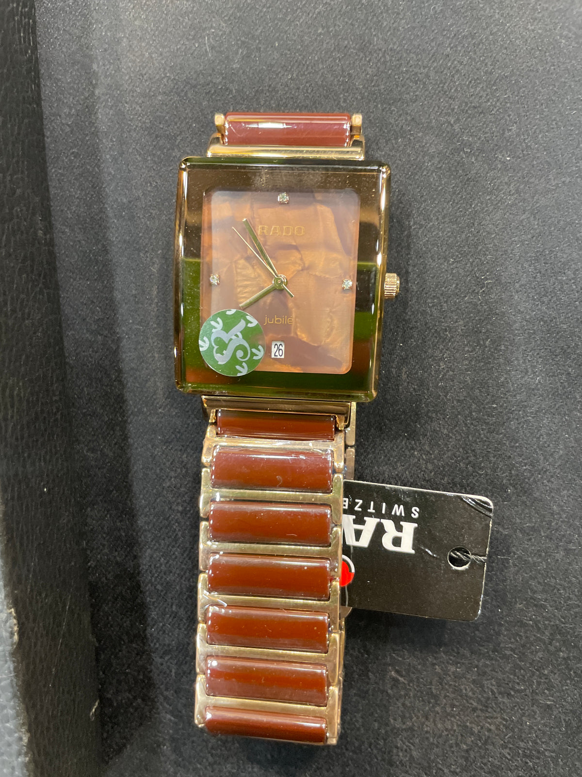 DAR RAD Brown Copper Chain Square Brown Dial Men’s Watch 991480
