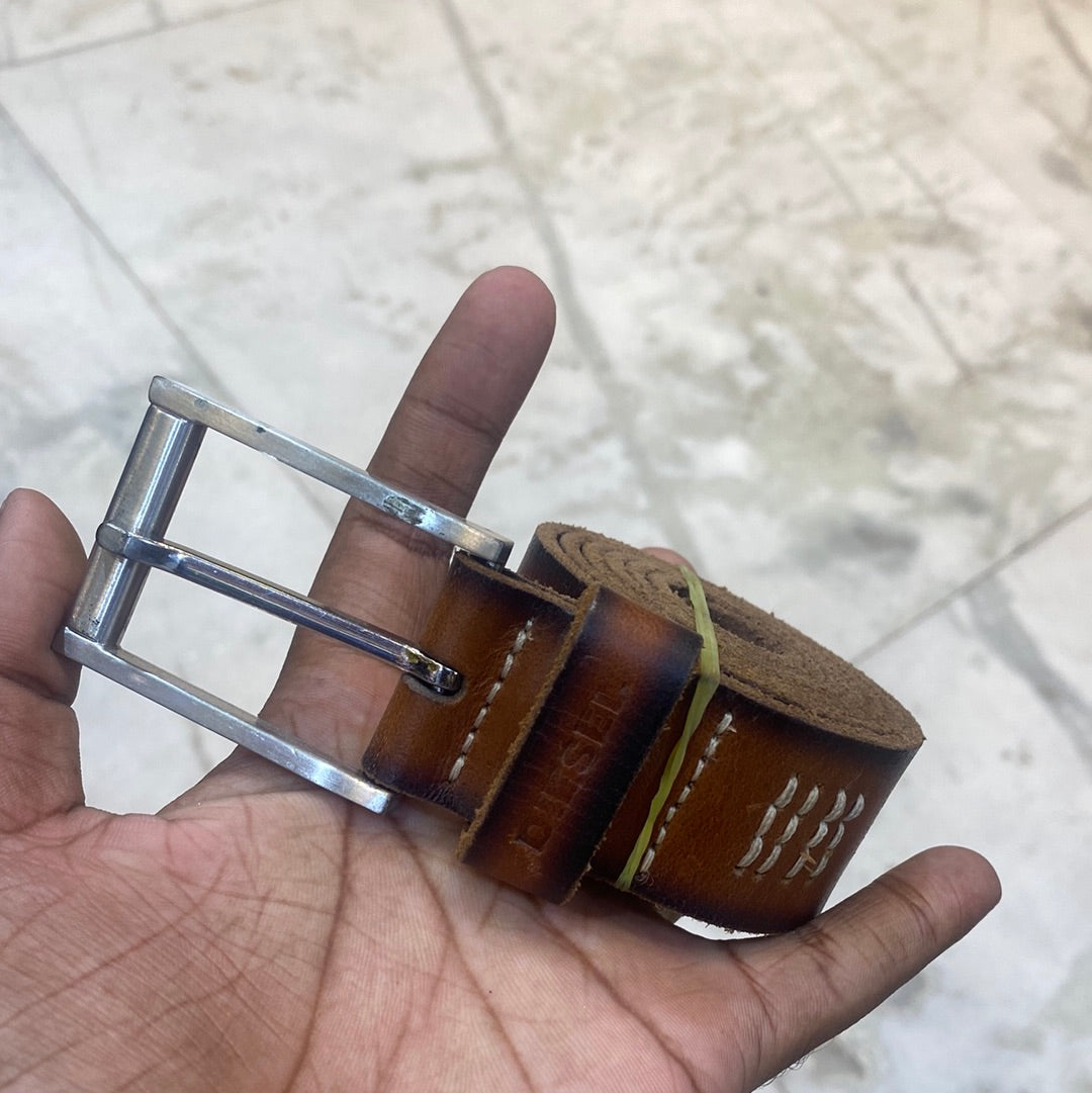 EID Brown Strap Silver Buckle Men’s Belt. 900399