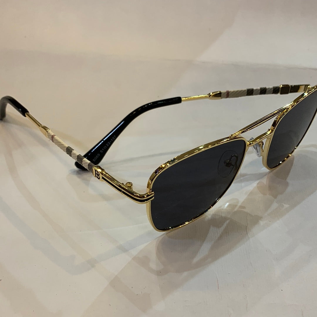 RUB Gold Frame Black Shade Unisex Branded Sunglasses 5069 51 22-137